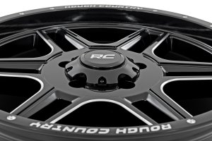 Chevrolet Silverado 3500 HD Wheel - Rough Country - 92 Series One-Piece - Gloss Black with Milled Accents - '11-'19